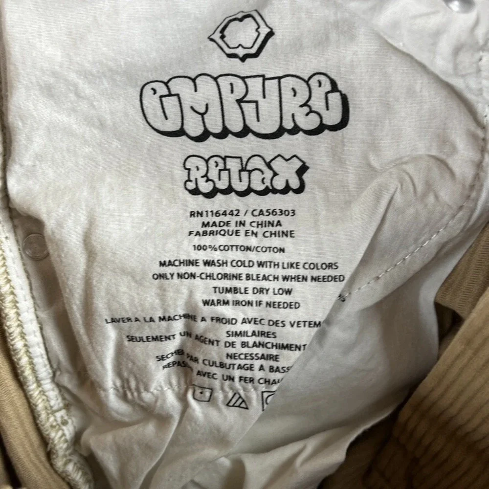 NWD Empyre Corduroy‎ Sk8 Pants Mens 34 Khaki Beige Loose Fit Cord Skater 34x30